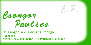 csongor pavlics business card